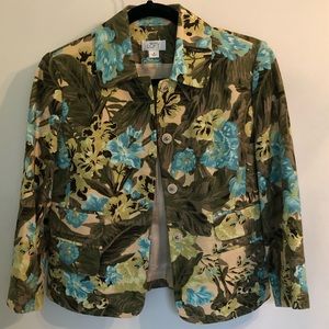 Ann Taylor LOFT Linen Print Jacket